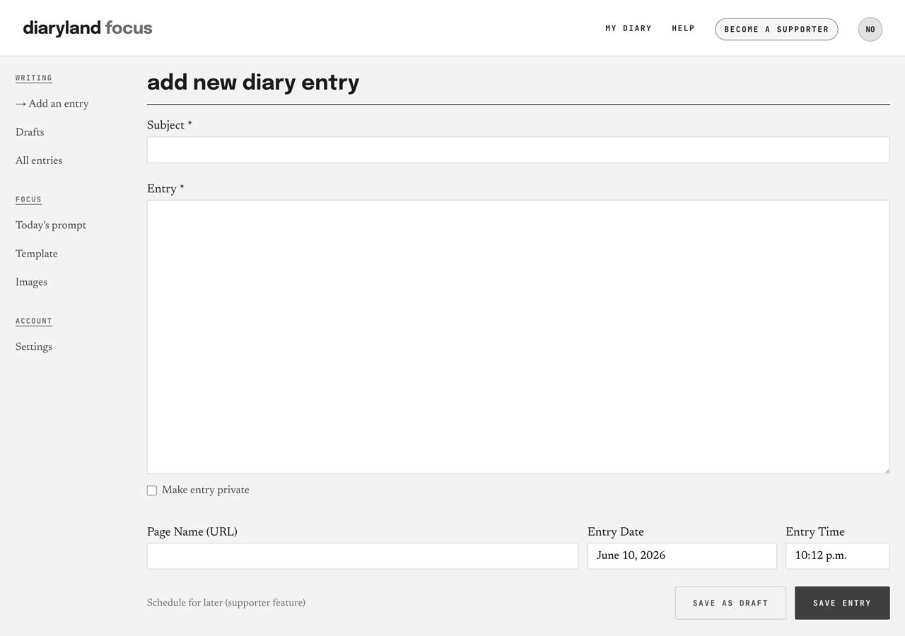 Focus Mode shown on a desktop browser